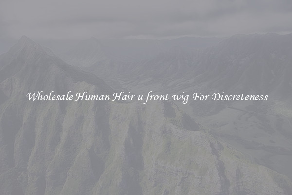 Wholesale Human Hair u front wig For Discreteness