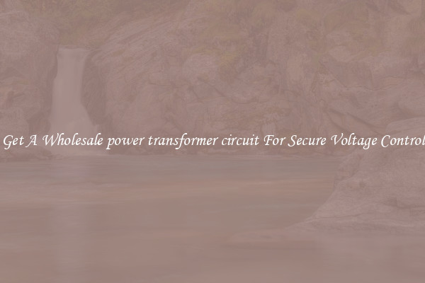 Get A Wholesale power transformer circuit For Secure Voltage Control