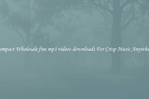 Compact Wholesale free mp3 videos downloads For Crisp Music Anywhere