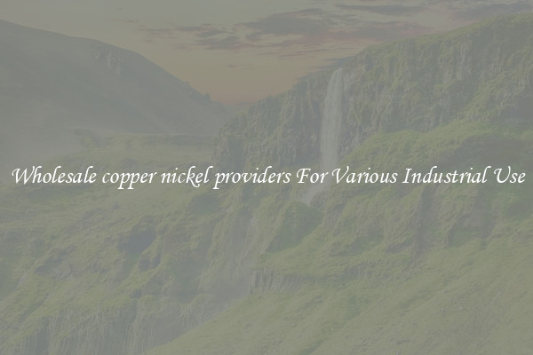 Wholesale copper nickel providers For Various Industrial Use