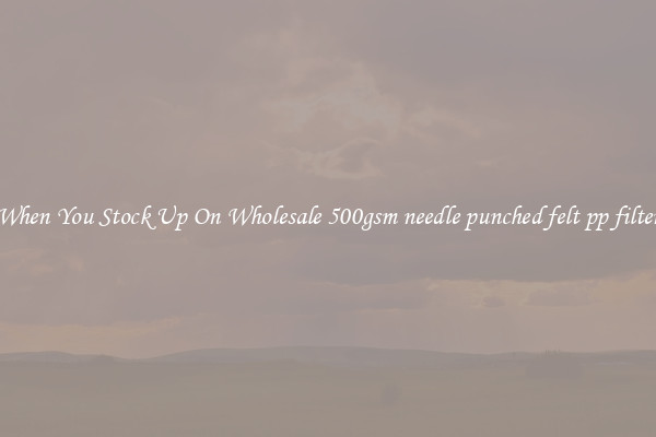 Save When You Stock Up On Wholesale 500gsm needle punched felt pp filter cloth