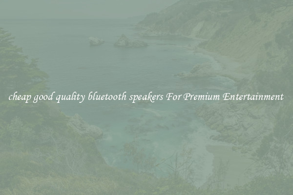 cheap good quality bluetooth speakers For Premium Entertainment 
