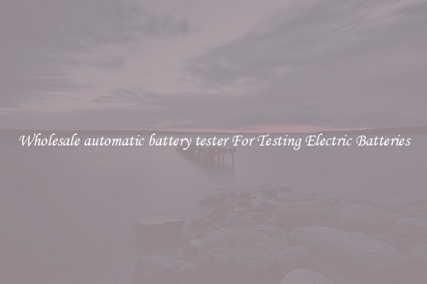 Wholesale automatic battery tester For Testing Electric Batteries