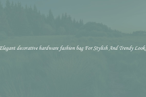 Elegant decorative hardware fashion bag For Stylish And Trendy Looks