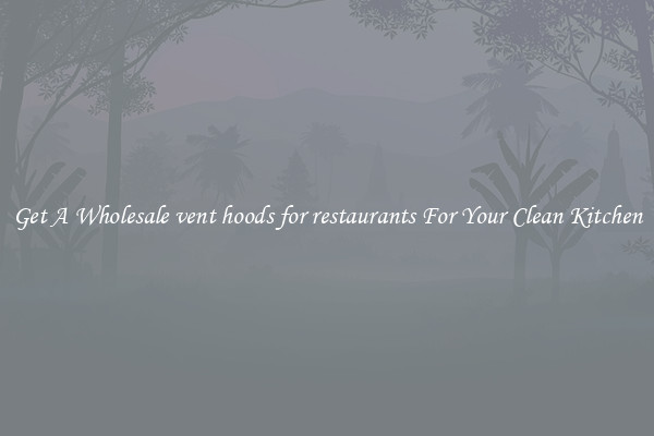 Get A Wholesale vent hoods for restaurants For Your Clean Kitchen