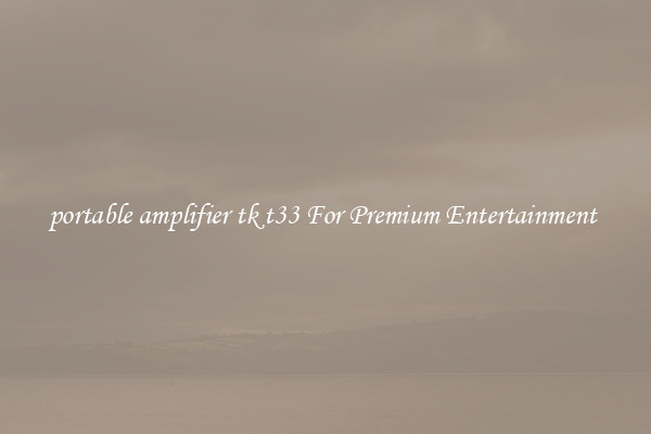 portable amplifier tk t33 For Premium Entertainment 