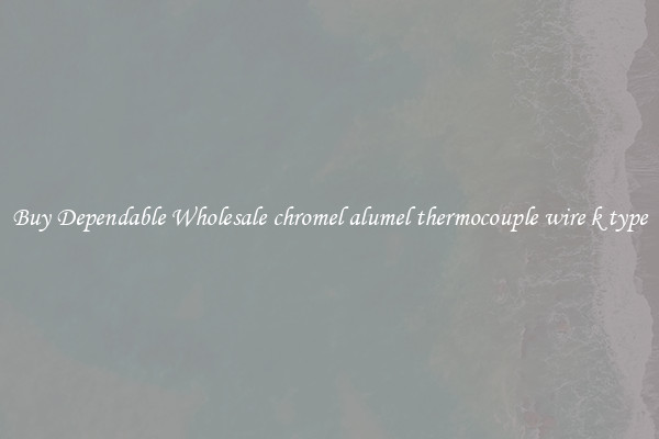 Buy Dependable Wholesale chromel alumel thermocouple wire k type