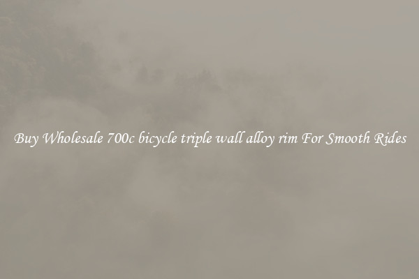 Buy Wholesale 700c bicycle triple wall alloy rim For Smooth Rides
