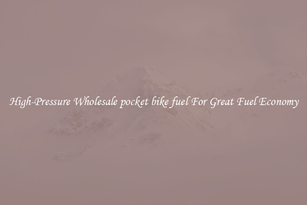 High-Pressure Wholesale pocket bike fuel For Great Fuel Economy
