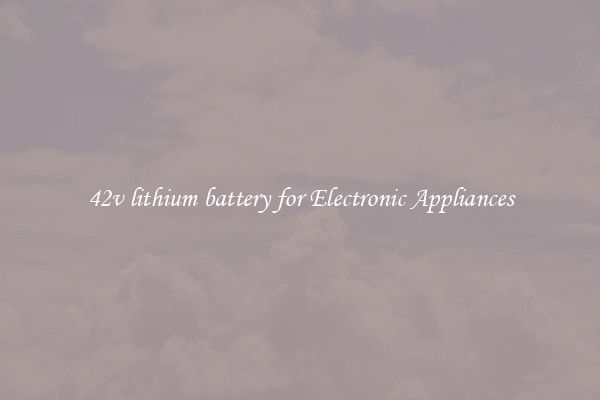 42v lithium battery for Electronic Appliances