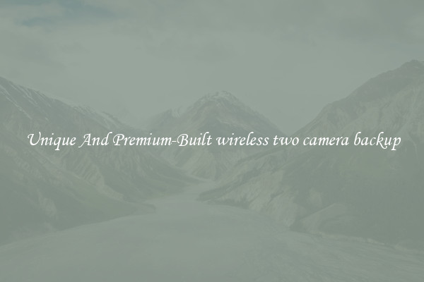 Unique And Premium-Built wireless two camera backup