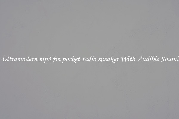 Ultramodern mp3 fm pocket radio speaker With Audible Sound