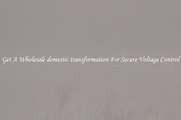 Get A Wholesale domestic transformation For Secure Voltage Control