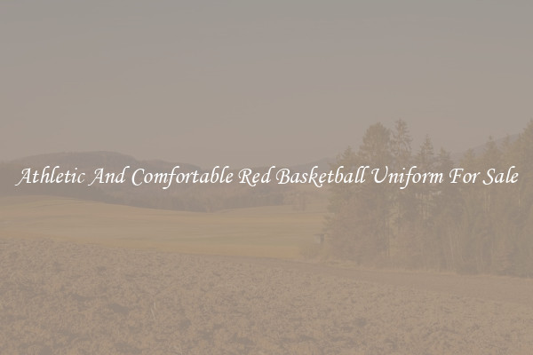 Athletic And Comfortable Red Basketball Uniform For Sale