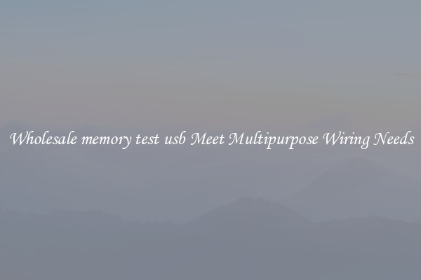 Wholesale memory test usb Meet Multipurpose Wiring Needs