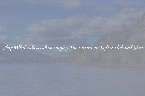 Shop Wholesale scrub in surgery For Luxurious Soft Exfoliated Skin