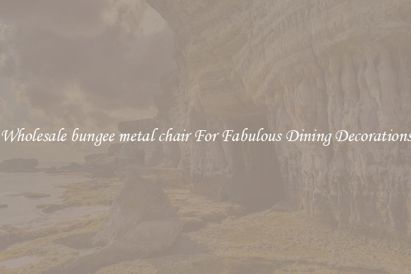 Wholesale bungee metal chair For Fabulous Dining Decorations