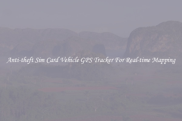 Anti-theft Sim Card Vehicle GPS Tracker For Real-time Mapping