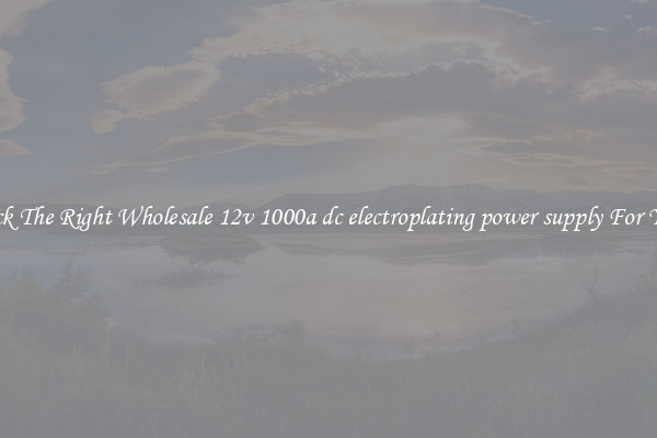 Pick The Right Wholesale 12v 1000a dc electroplating power supply For You